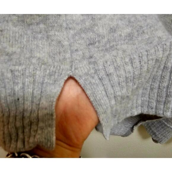 Cashmere Charter Club Luxury M Gray Poncho Oversized With Hoodie. Soft Warm Flaw - Picture 11 of 14